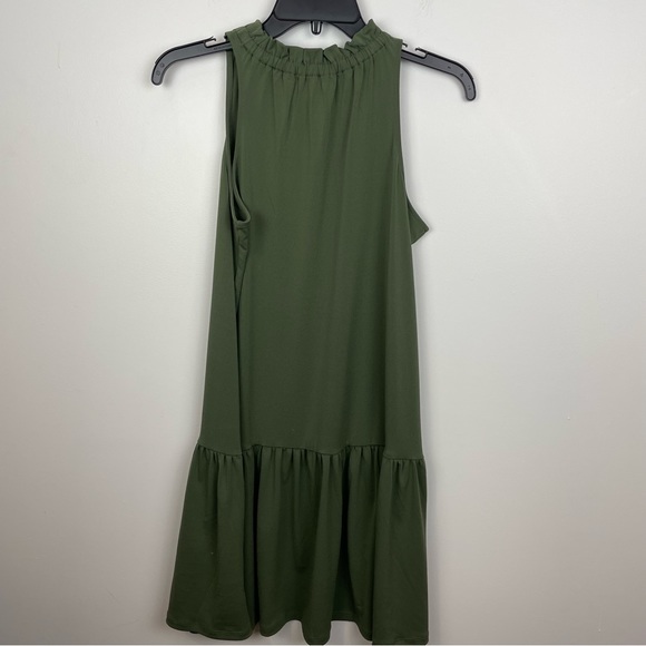 Banana Republic Shift Dress Olive Green High Neck Sleeveless Lightweight NWT S - Picture 2 of 5
